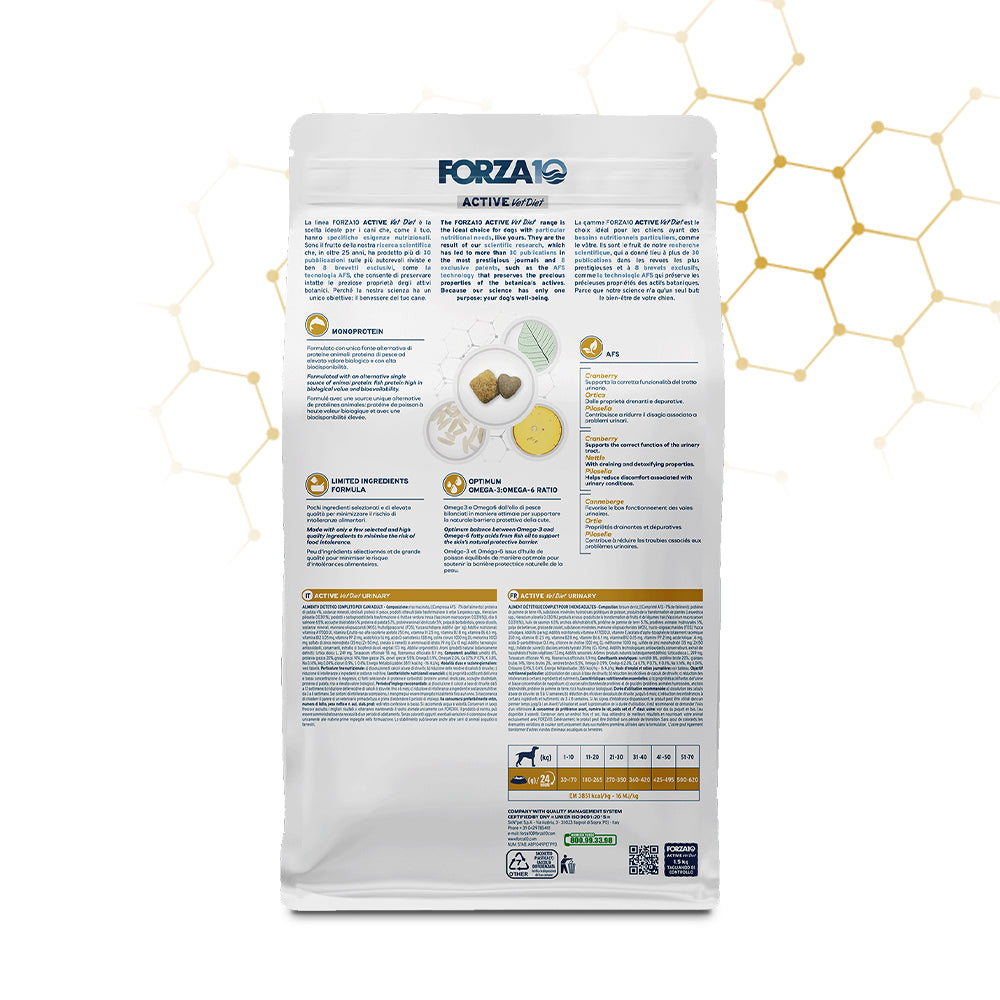 Forza10 - Crocchette Urinary per Cane Adulto con patologia al Tratto Urinario Medium 1,5 Kg