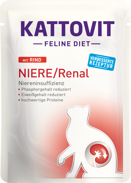 Kattovit - Umido per Gatti con problemi Renali Feline Diet RENAL Buste 85g