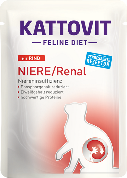 Kattovit - Umido per Gatti con problemi Renali Feline Diet RENAL Buste 85g