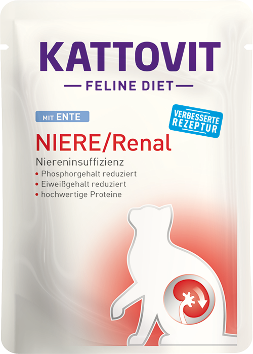 Kattovit - Umido per Gatti con problemi Renali Feline Diet RENAL Buste 85g