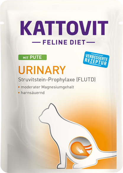 Kattovit - Buste di Umido per Gatti con problemi alle Vie Urinarie Feline Diet URINARY 85g