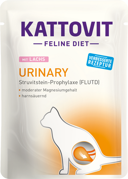 Kattovit - Buste di Umido per Gatti con problemi alle Vie Urinarie Feline Diet URINARY 85g