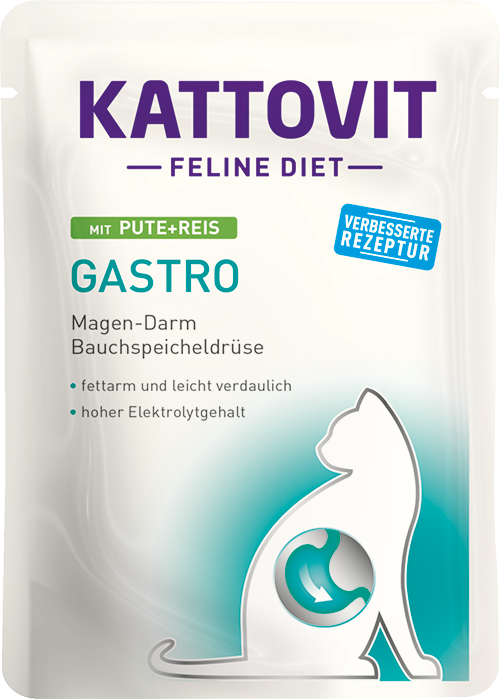 Kattovit - Buste di Umido per Gatti con problemi gastrici Feline Diet GASTRO 85g