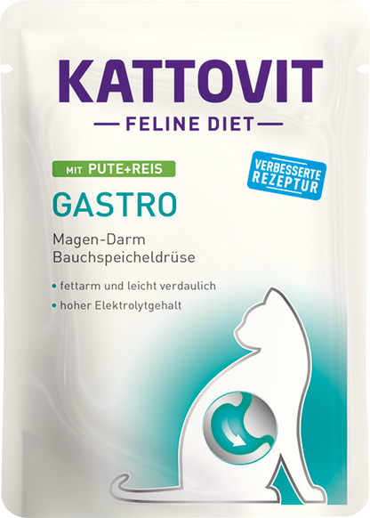 Kattovit - Buste di Umido per Gatti con problemi gastrici Feline Diet GASTRO 85g