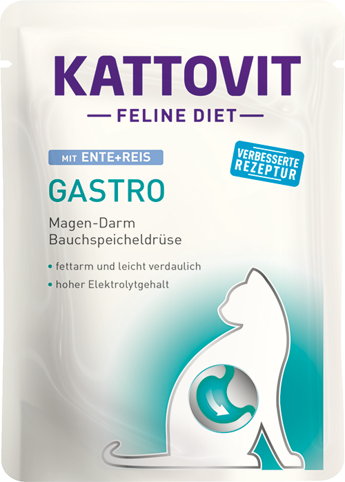 Kattovit - Buste di Umido per Gatti con problemi gastrici Feline Diet GASTRO 85g