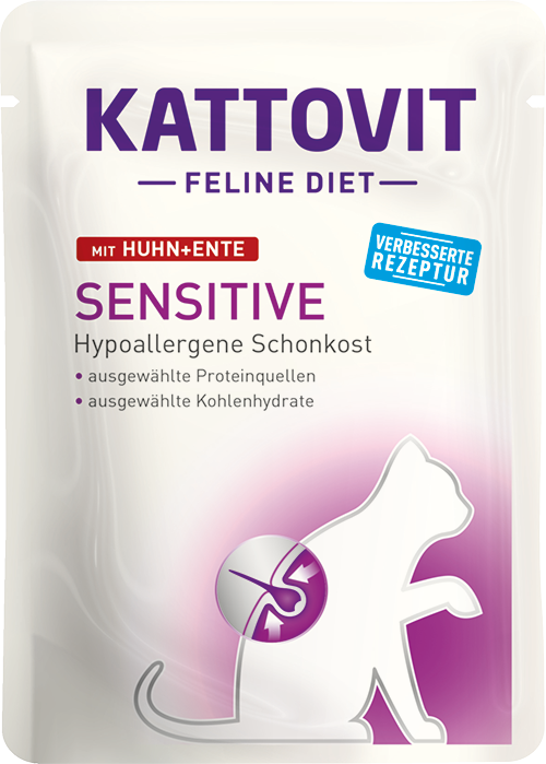 Kattovit - Buste di Umido per Gatti con Intolleranze Alimentari Sensitive 85g