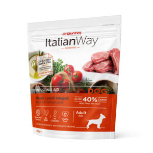 ItalianWay - Crocchette Mini al Maiale per Cani Adulti Maiale e Piselli Integrali Senza Cereali Sensitive Intestinal AID Grain Free