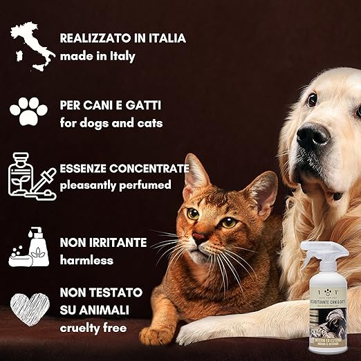 Linea 101 - Spray Repellente Disabituante per Interni ed Esterni Cani e Gatti 500ml