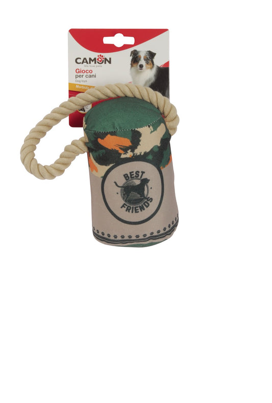 Camon - Giochi Militari con Maniglia in Cotone con Squeaker Interno per Cani Best Friends