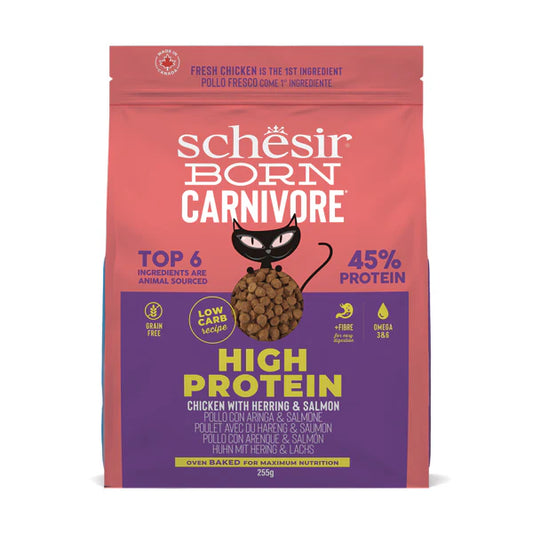 Schesir - Crocchette per Gatti Adulti Cotte al Forno Born Carnivor High Proteina 255g