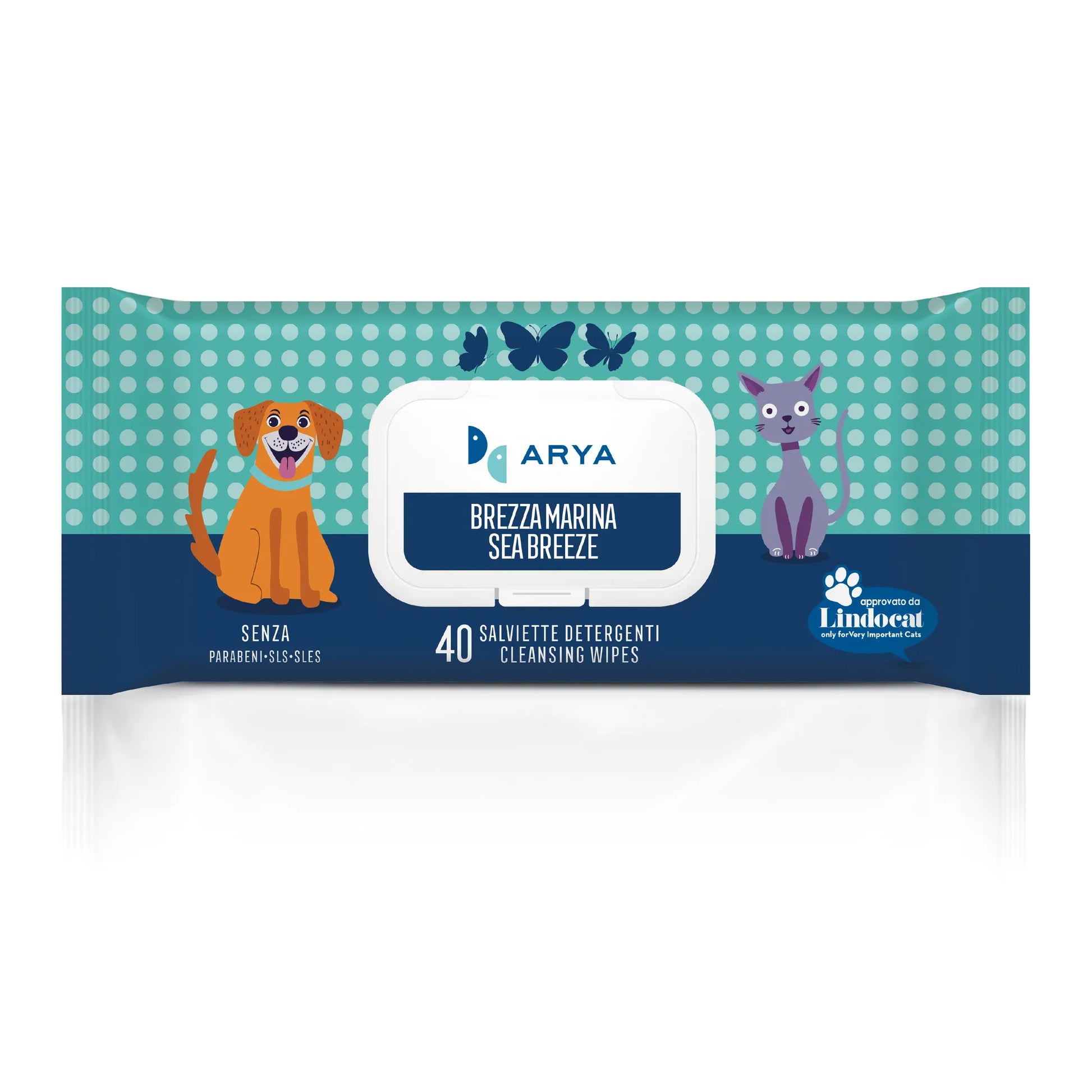 salviettine umidificate per cani e gatti, salviettine igieniche per animali, salviettine delicate per cani, salviettine profumate per gatti, salviettine Arya pet care, igiene quotidiana animali domestici, pulizia cane e gatto, salviettine per zampe cane, salviettine per pelo gatto