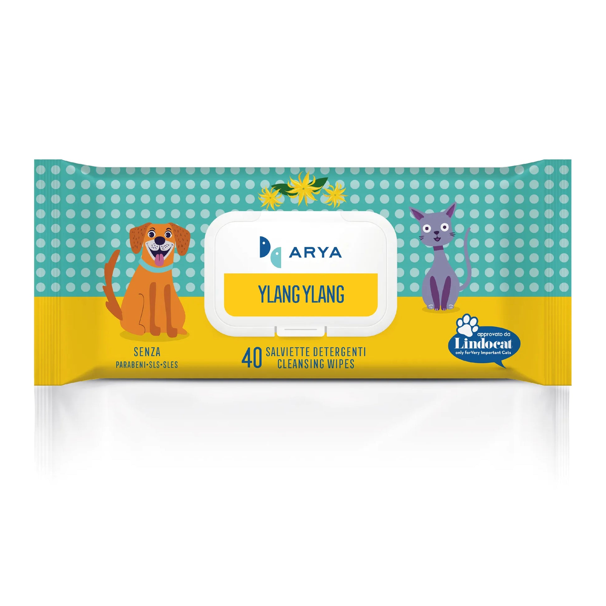 salviettine umidificate per cani e gatti, salviettine igieniche per animali, salviettine delicate per cani, salviettine profumate per gatti, salviettine Arya pet care, igiene quotidiana animali domestici, pulizia cane e gatto, salviettine per zampe cane, salviettine per pelo gatto