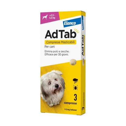 AdTab - Compresse Masticabili Antiparassitarie per Cani