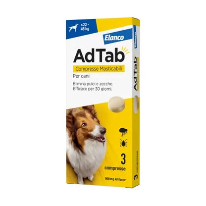 AdTab - Compresse Masticabili Antiparassitarie per Cani