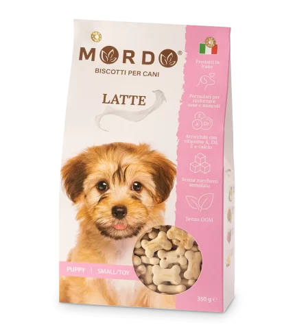 Mordo - Biscotti al Latte per Cani Cuccioli di Piccola taglia 350g Puppy