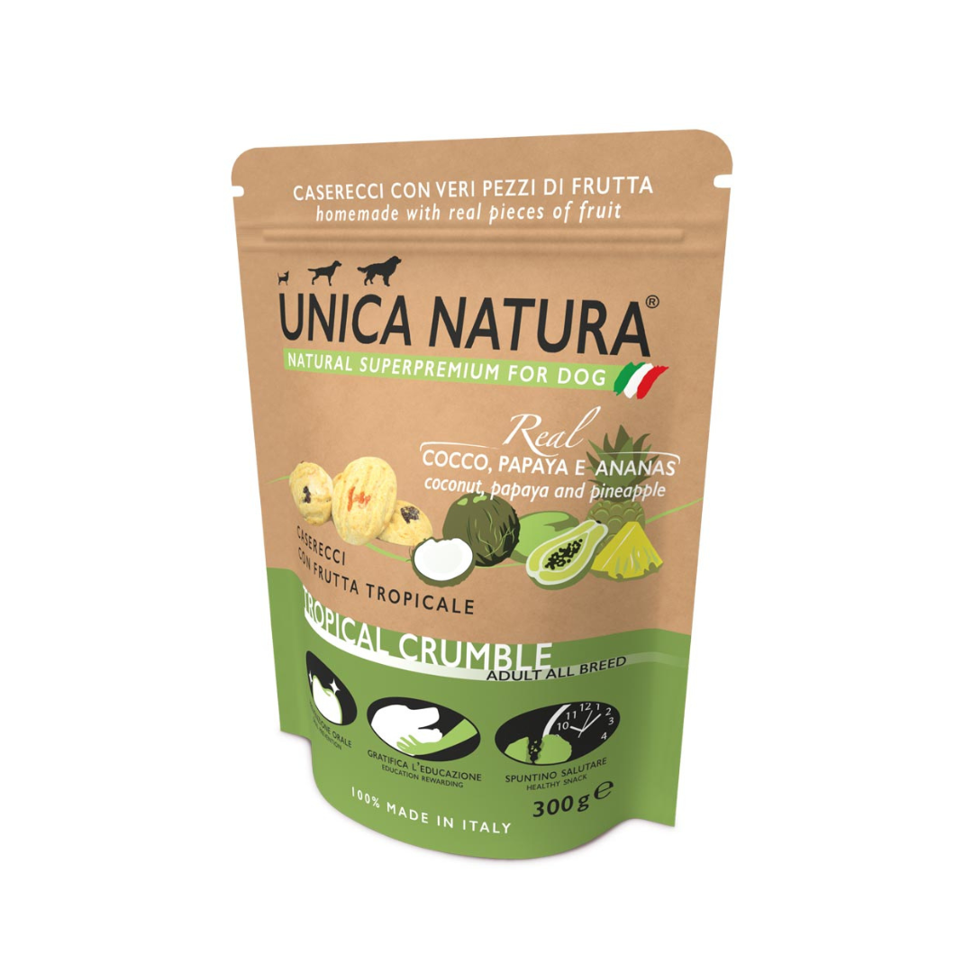 biscotto cane, biscotti cane, biscotti per cani con frutta, biscotti cane frutta e verdura, snack per cani adulti, biscotti per cani adulti, biscotti caserecci per cani, snack cane con arancia, biscotti cane con zucca, biscotti cane con pomodoro, biscotti morbidi per cani, snack goloso per cani, premio per cani adulti, biscotti cane 300 g, Unica Natura Real Caserecci