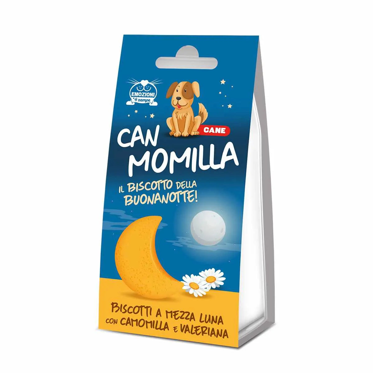 Can Momilla Biscotti della Buona Notte per Cani Agitati con Camomilla e Valeriana - Emozioni a 4 Zampe