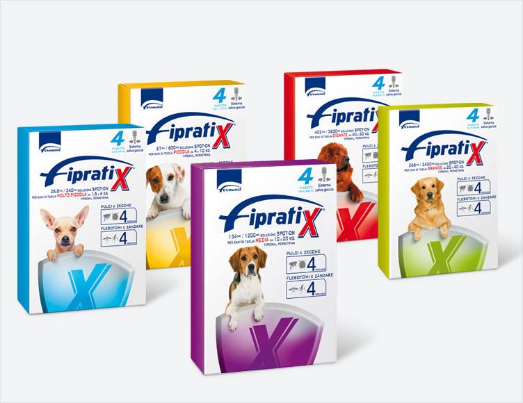 Formevet - Antiparassitario Spot-on per Cani Fipratix 4 Pipette contro Pulci, Zecche, Flebotomi e Zanzare