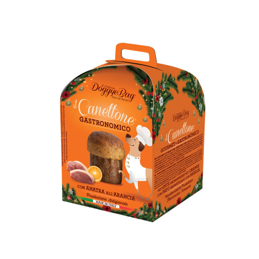 panettone per cani, panettone gastronomico cane, Doggye Bag Canettone, panettone salato per cani, dolci natalizi per cani, snack di Natale per cani, regalo Natale cani, dolcetti di Natale per cani