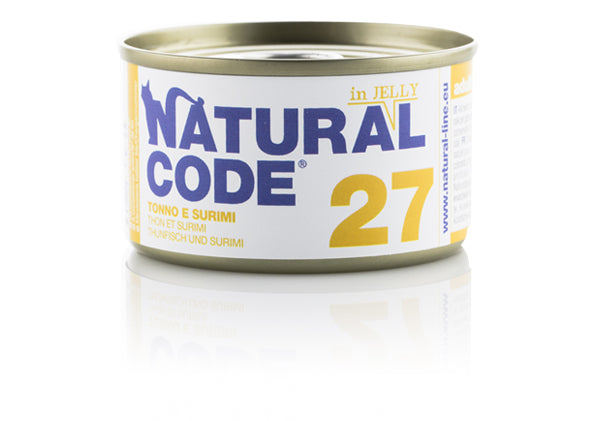 Natural Code - Lattine di Umido Complementare Naturale in Gelatina per Gatti Adulti Jelly 85g