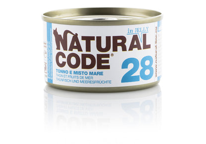 Natural Code - Lattine di Umido Complementare Naturale in Gelatina per Gatti Adulti Jelly 85g