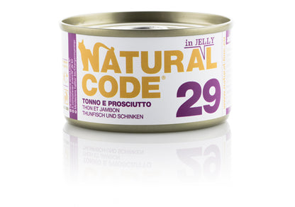 Natural Code - Lattine di Umido Complementare Naturale in Gelatina per Gatti Adulti Jelly 85g