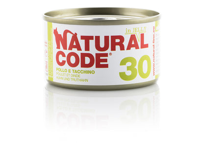 Natural Code - Lattine di Umido Complementare Naturale in Gelatina per Gatti Adulti Jelly 85g