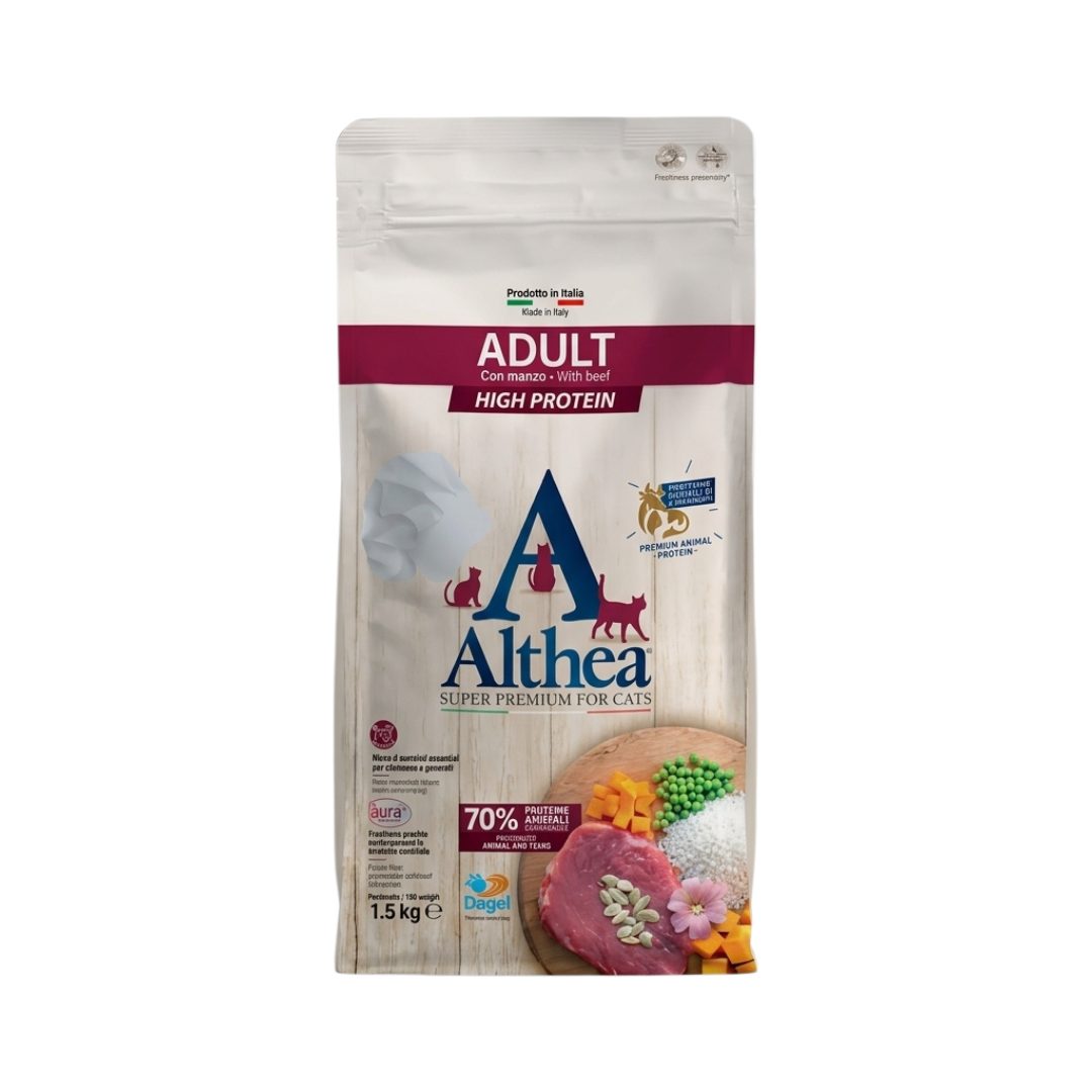 crocchette Althea gatto, Althea Adult Super Premium, crocchette gatto adulto, cibo secco per gatti adulti, crocchette gatto manzo, crocchette gatto salmone, alimento completo gatto adulto, crocchette gatto con zucca, crocchette gatto con riso, Althea gatto 400 g, cibo per gatti Super Premium