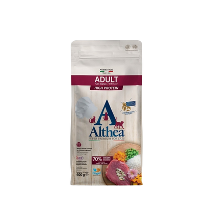 crocchette Althea gatto, Althea Adult Super Premium, crocchette gatto adulto, cibo secco per gatti adulti, crocchette gatto manzo, crocchette gatto salmone, alimento completo gatto adulto, crocchette gatto con zucca, crocchette gatto con riso, Althea gatto 400 g, cibo per gatti Super Premium