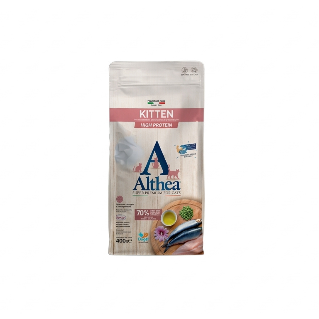 crocchette gatto cucciolo, crocchette gatto cucciolo, Althea Kitten Super Premium, cibo secco per gatti cuccioli, crocchette per gatti in crescita, crocchette con pesce per gattini