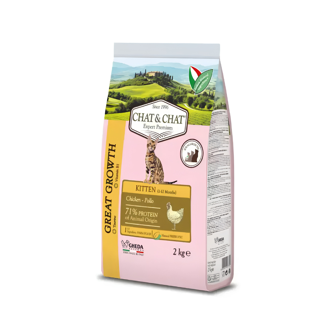 Crocchette gatto cucciolo, crocchette per gatti cuccioli, per gatti cuccioli, kitten crocchette, chat&chat, Chat & Chat, gheda pet food