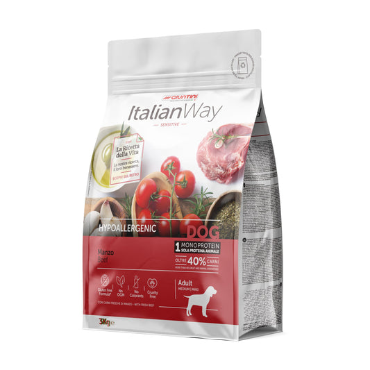crocchette monoproteiche cane, crocchette ipoallergeniche cane, crocchette monoproteiche manzo, ItalianWay Sensitive Manzo, ItalianWay Manzo Monoproteico Medium, crocchette cane taglia media, crocchette cane Medium, crocchette manzo cane adulto, crocchette monoproteiche cane adulto, alimento monoproteico cane, crocchette ItalianWay Medium, crocchette manzo per cani adulti, crocchette per cani di taglia media