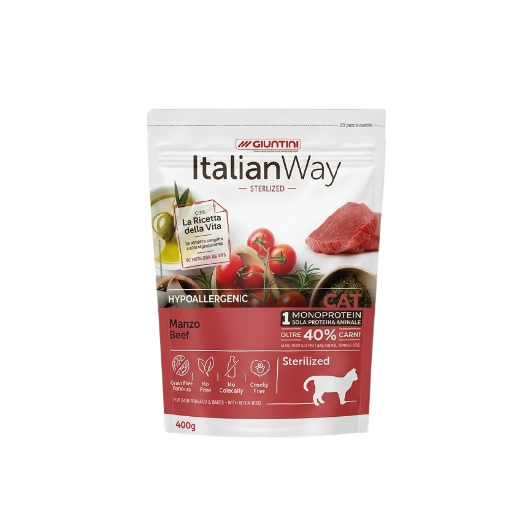 Crocchette Monoproteiche Gatto Sterilizzato ItalianWay con Manzo