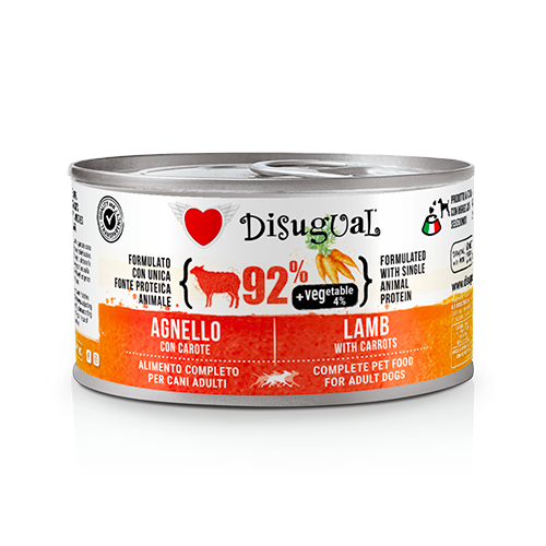 Disugual - Lattina Umido Paté per Cani Adulti 92% Carne 4% Verdura +Vegetable 150g