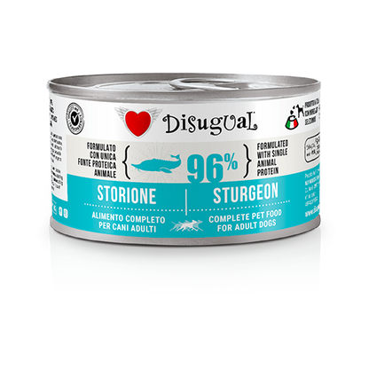 Disugual - Lattina Umido Monoproteico Senza Cereali Paté Cani Adulti 96% Grain Free 150g