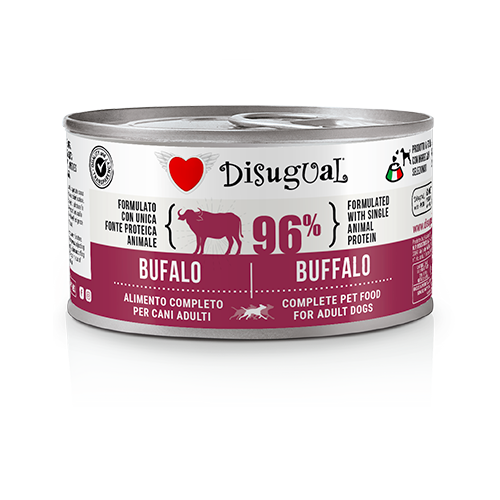 Disugual - Lattina Umido Monoproteico Senza Cereali Paté Cani Adulti 96% Grain Free 150g