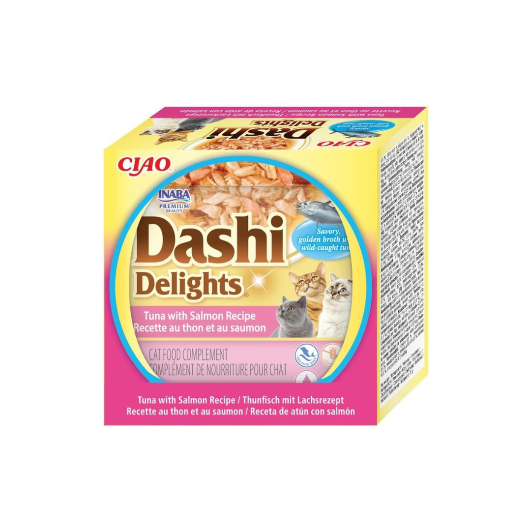 cibo umido gatto in brodo, snack naturale per gatti Inaba, Dashi Delights gatto, topping umido per crocchette, fiocchi di bonito gatti, alimenti complementari grain-free per gatti, umami gatti giapponese, snack Dashi Delights Inaba, fiocchi in brodo per gatti, snack umido grain free, topping idratante per gatti, umami brodo giapponese gatti