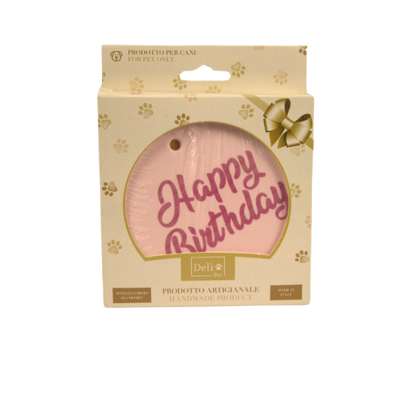 torta di compleanno per cani, dolce per cani Delì Pet, snack artigianale per cani, torta cane compleanno naturale, dolcetto per cani senza zuccheri, alimento festivo per cani, delì pet torta per cani, regalo compleanno per cani, cibo naturale artigianale per cani