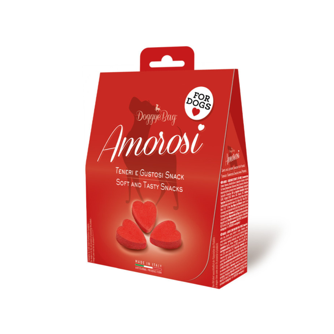 biscotto cane, biscotti cane San Valentino, snack cane cuore, biscotti cane grain free, snack cane monoproteici, Doggye Bag biscotti cane, regalo cane San Valentino