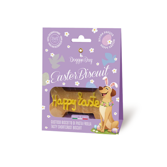 doggyebag easter biscuit cane, biscotto pasqua cane 30g, snack cane pastafrolla pasquale, dolci per cani pasqua, biscotto artigianale cane, doggye bag
