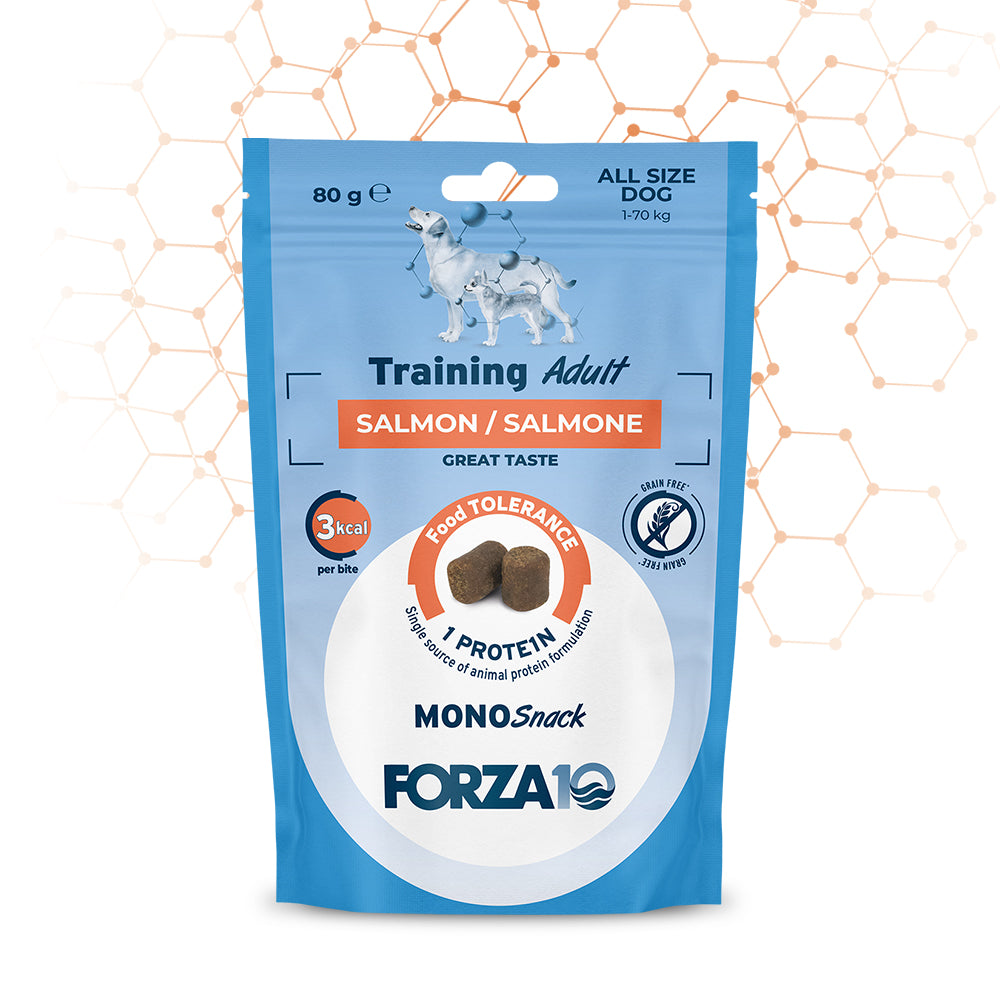 Snack cane, Forza 10 Mono Snack Grain Free, snack monoproteico cane, snack ipoallergenico cane, premio cane senza cereali, snack cane intolleranze