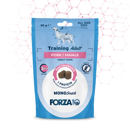 Snack cane, Forza 10 Mono Snack Grain Free, snack monoproteico cane, snack ipoallergenico cane, premio cane senza cereali, snack cane intolleranze