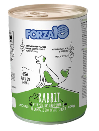 Forza 10 umido cane, patè per cani adulti, cibo umido cane 400g, Forza 10 maintenance, alimento completo cane