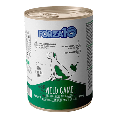 Forza 10 umido cane, patè per cani adulti, cibo umido cane 400g, Forza 10 maintenance, alimento completo cane