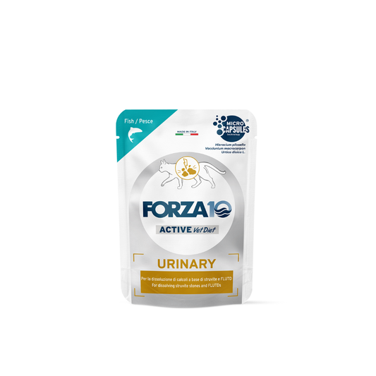 Forza 10 umido gatto, Forza 10 Urinary Active gatto, umido gatto vie urinarie, cibo dietetico urinario gatto, Forza10 veterinario gatto, umido gatto struvite