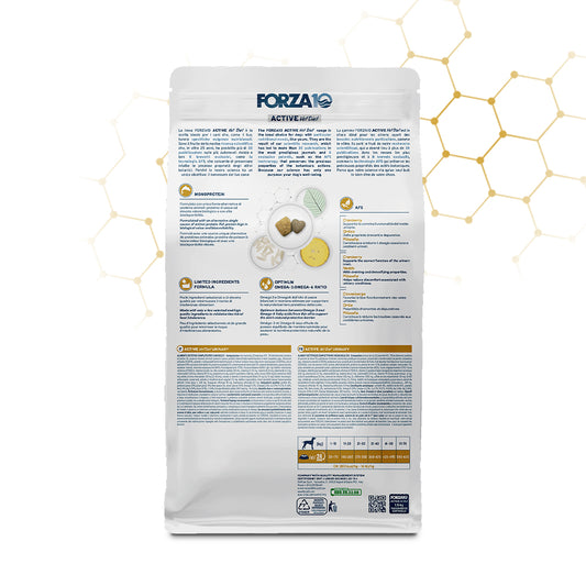 Forza10 Urinary Medium, Crocchette Urinary cane taglia media, Forza10 supporto vie urinarie cane, Alimentazione dietetica cane disturbi urinari, Crocchette terapeutiche cane struvite, Proteina di pesce Urinary Forza10, Cibo secco cane con calcoli urinario