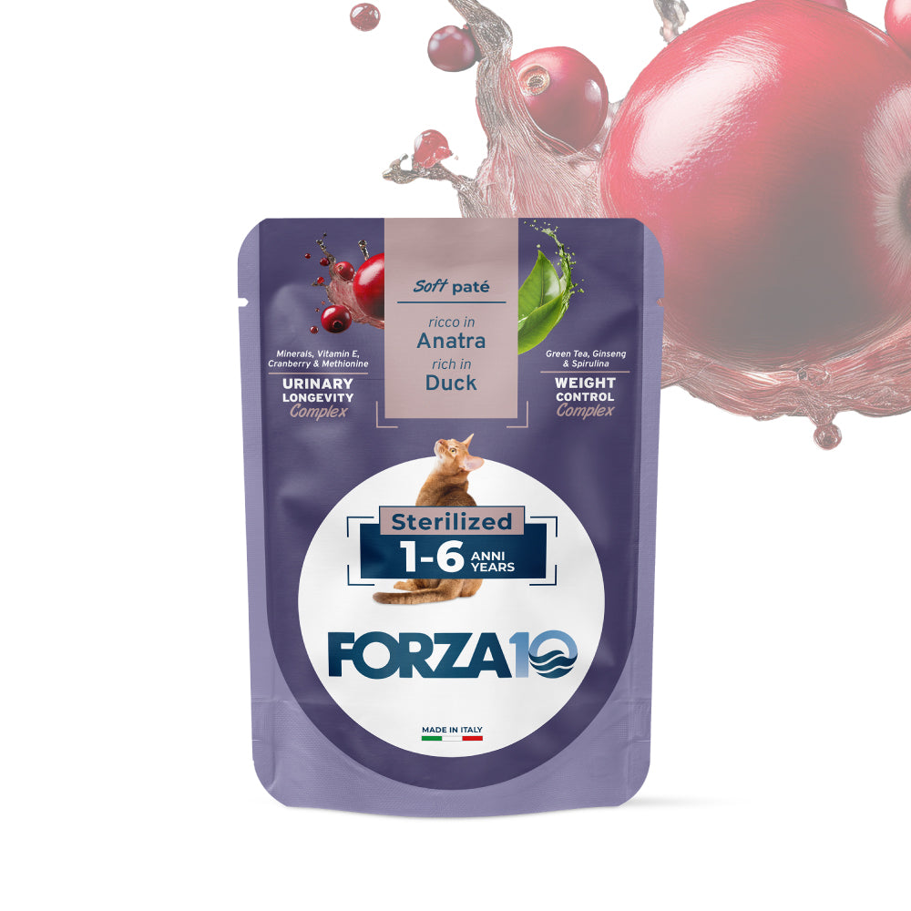 Forza10 Adult Sterilized Soft Paté Linea Botanic Cat Urinary Longevity 80g