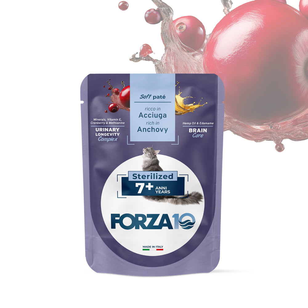 Forza10 Senior Sterilized Soft Paté Linea Botanic Cat Urinary Longevity 80g
