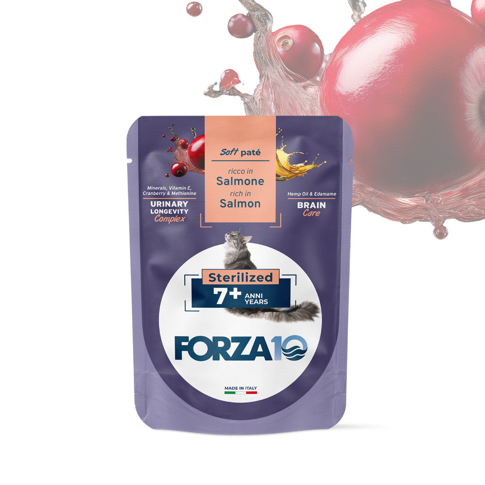 Forza10 Senior Sterilized Soft Paté Linea Botanic Cat Urinary Longevity 80g