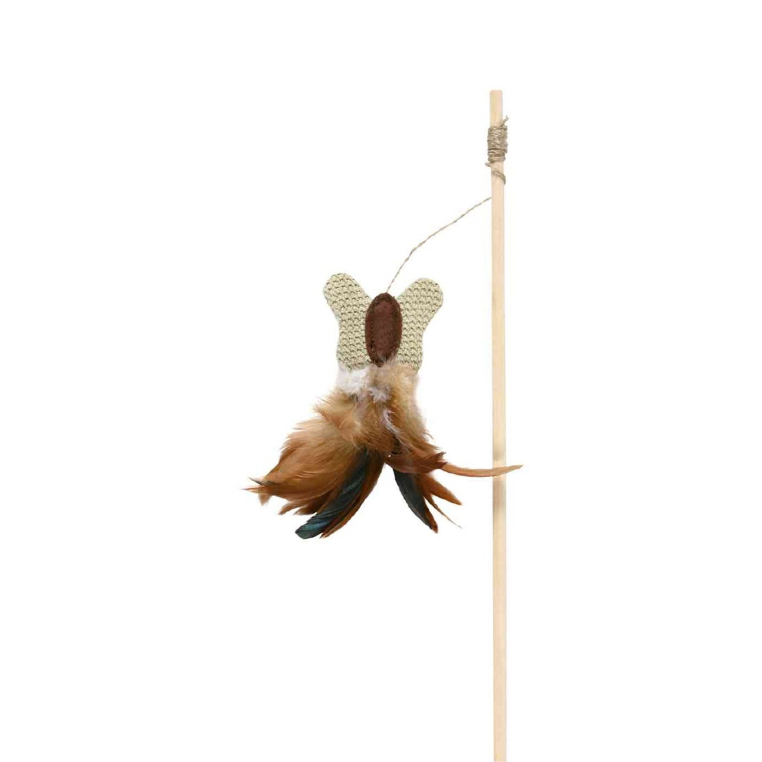 Gioco Gatto, canna da pesca per gatti, canna gioco gatto, gioco gatto con farfalla, farfalla per gatti, gioco interattivo per gatti, canna da pesca con piume, gioco gatto con piume, giochi per stimolare il gatto, gioco per gatti in juta, gioco gatto in feltro, gioco gatto in peluche, giochi interattivi gatto
